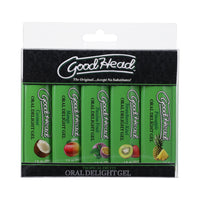 GoodHead Oral Delight Gel Tropical Fruits 5 Pack 1 oz. Pineapple, Passion Fruit, Mango, Coconut, Strawberry Kiwi