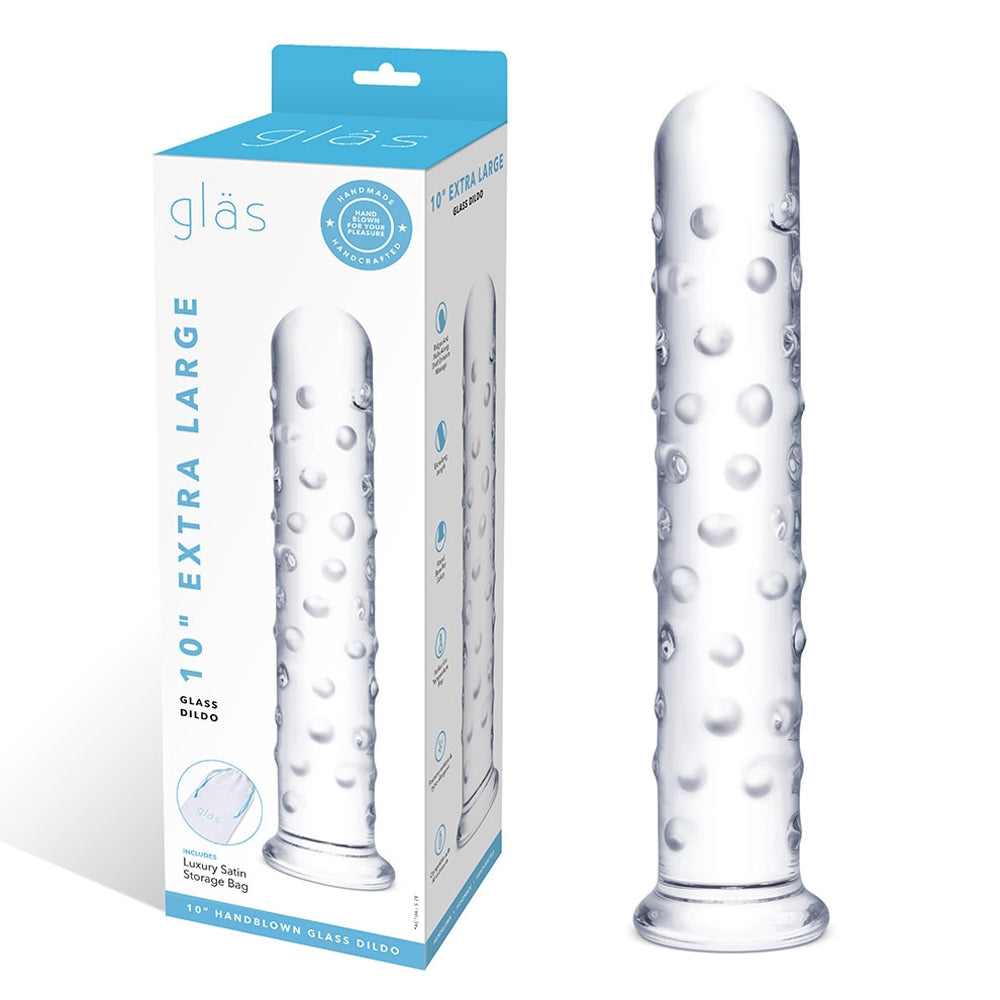 Glas 10 in. Extra Large Glass Dildo