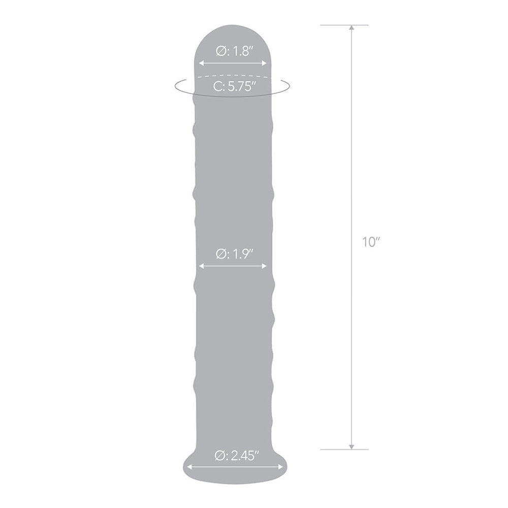 Glas 10 in. Extra Large Glass Dildo