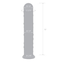 Glas 10 in. Extra Large Glass Dildo