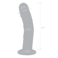 Glas 7 in. Curved Realistic Glass Dildo with Veins