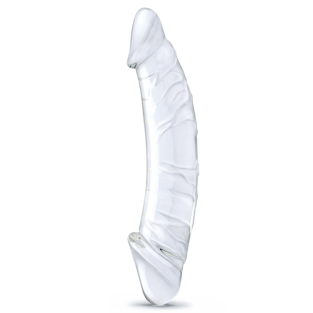 Glas 10.5 in. Girthy Realistic Glass Double Dong Dildo