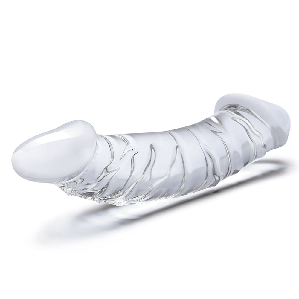 Glas 10.5 in. Girthy Realistic Glass Double Dong Dildo