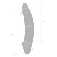 Glas 10.5 in. Girthy Realistic Glass Double Dong Dildo