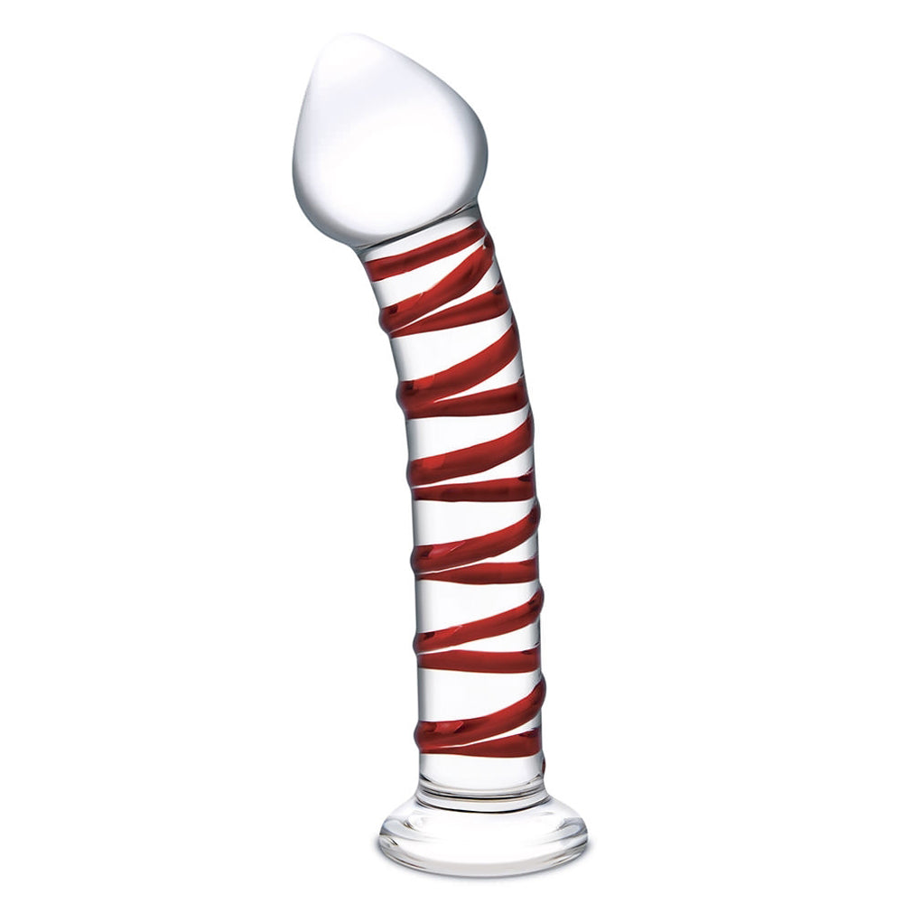 Glas 8 in. Mr. Swirly Glass Dildo