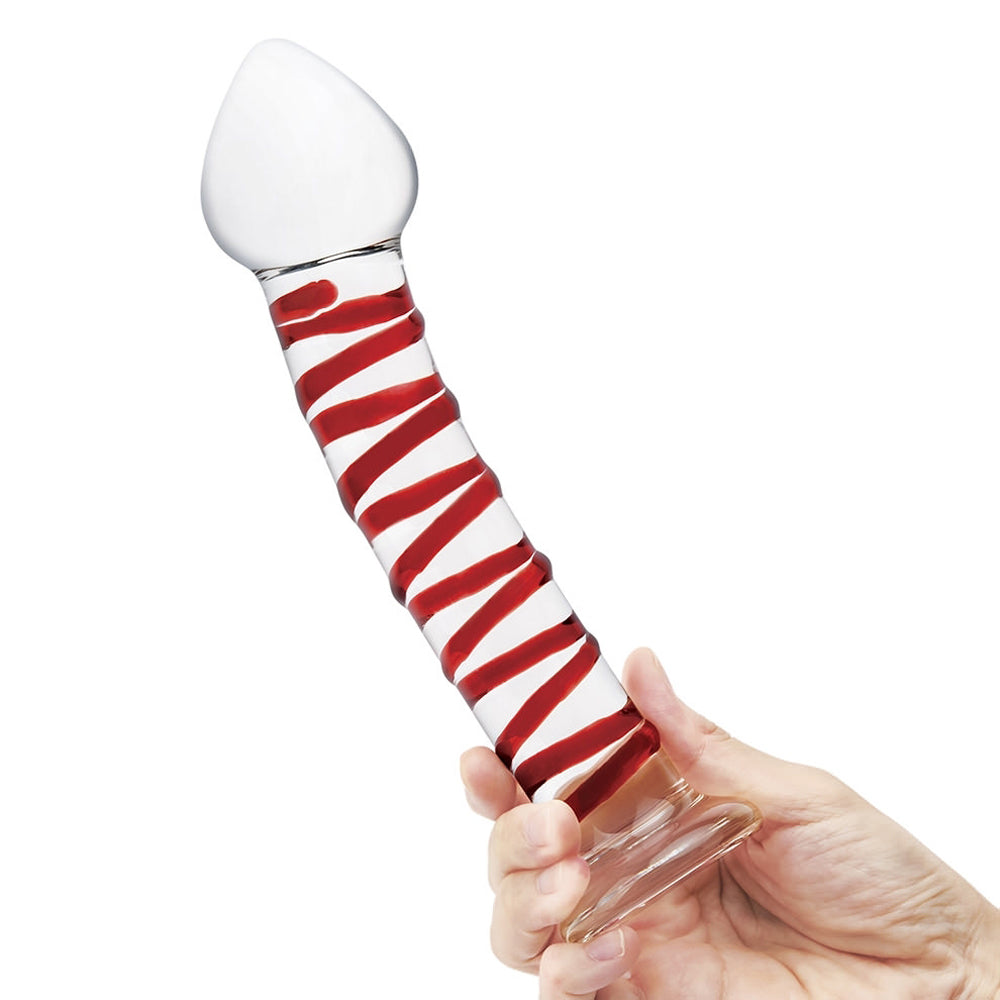 Glas 8 in. Mr. Swirly Glass Dildo