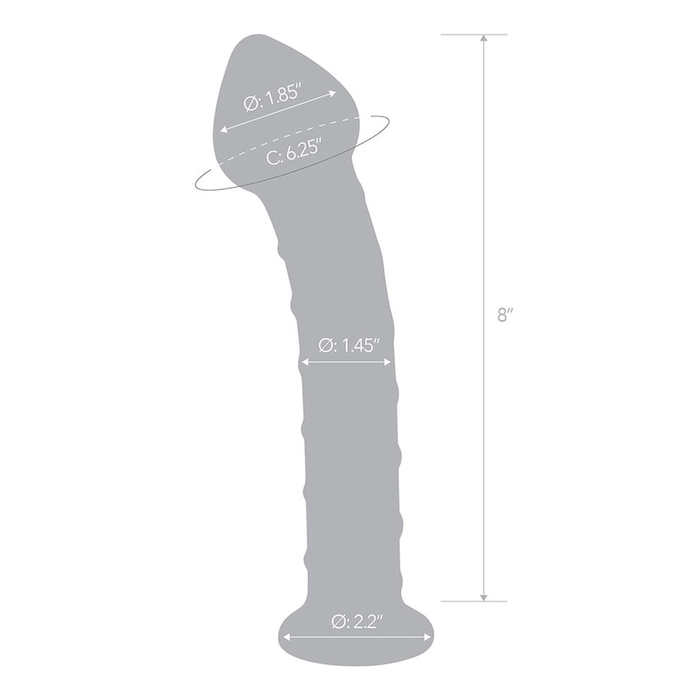 Glas 8 in. Mr. Swirly Glass Dildo