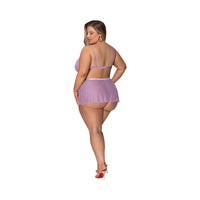 Magic Silk Girl Next Door Bralette With Skirt Lilac Queen Size