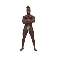 Male Power Sexagon Strappy Ring Jock Gray S/M