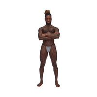 Male Power Sexagon Posing Strap Gray O/S