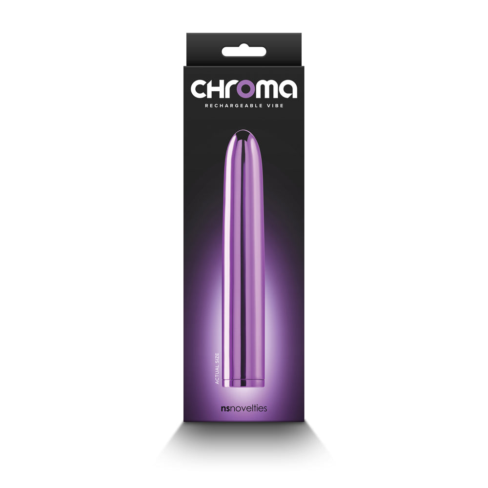 Chroma Rechargeable Vibe 7 in. Purple