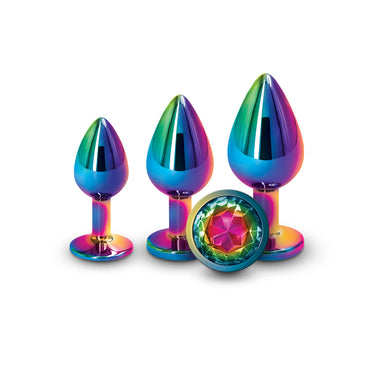 Rear Assets 3-Piece Metal Plug Kit Multicolor/Rainbow