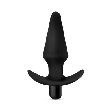 Blush Anal Adventures Platinum Silicone Vibrating Plug Black