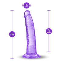 Blush B Yours Plus Lust n' Thrust 7 in. Dildo with Suction Cup Purple