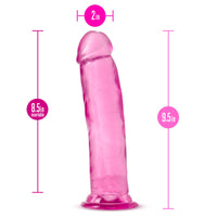 Blush B Yours Plus Thrill n' Drill 9 in. Dildo with Suction Cup Pink