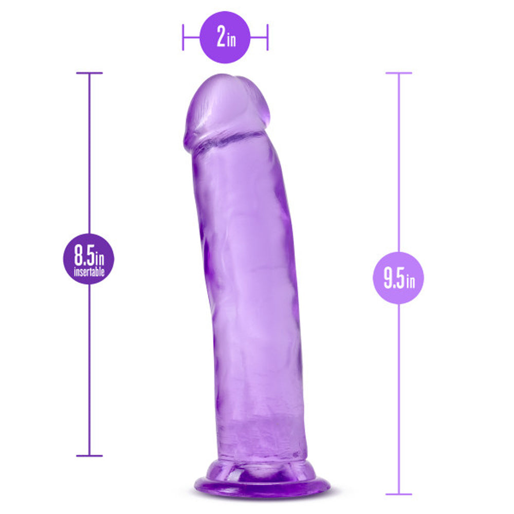 Blush B Yours Plus Thrill n' Drill 9 in. Dildo with Suction Cup Purple