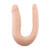 Blush Dr. Skin Silicone Dr. Double Realistic 12 in. Dual-Ended Dildo Beige