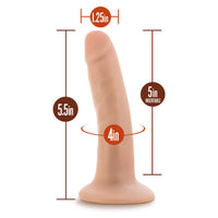 Blush Dr. Skin Silicone Dr. Lucas Realistic 5 in. Posable Dildo with Suction Cup Beige