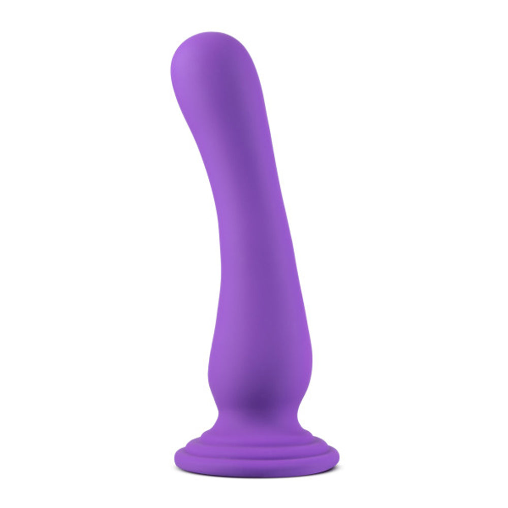 Blush Impressions Ibiza Rechargeable Silicone 7.75 in. Vibrating Dildo with Suction Cup Plum