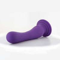 Blush Impressions Ibiza Rechargeable Silicone 7.75 in. Vibrating Dildo with Suction Cup Plum