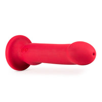 Blush Impressions Las Vegas Rechargeable Silicone 8.25 in. Vibrating Dildo with Suction Cup Crimson