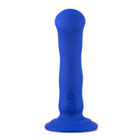 Blush Impressions Santorini Rechargeable Silicone 6.5 in. Vibrating Dildo with Suction Cup Blue