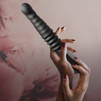 Blush Temptasia Lazarus Rechargeable 10 in. Silicone Thrusting Dildo Black