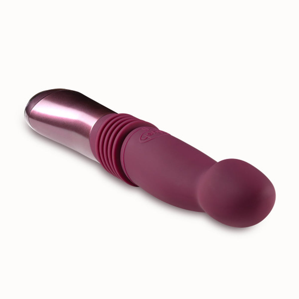 Blush Temptasia Trixie Rechargeable 10 in. Silicone Thrusting Dildo Wine