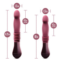 Blush Temptasia Trixie Rechargeable 10 in. Silicone Thrusting Dildo Wine