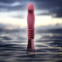 Blush Temptasia Trixie Rechargeable 10 in. Silicone Thrusting Dildo Wine