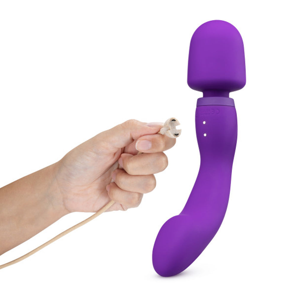 Blush Wellness Dual Sense Rechargeable Silicone Dual Ended G-Spot & Wand Vibrator Purple