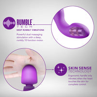 Blush Wellness Dual Sense Rechargeable Silicone Dual Ended G-Spot & Wand Vibrator Purple