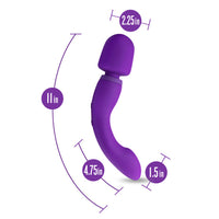 Blush Wellness Dual Sense Rechargeable Silicone Dual Ended G-Spot & Wand Vibrator Purple