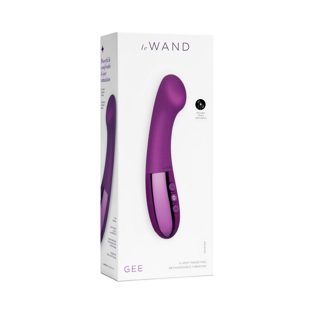 Le Wand Gee Rechargeable Silicone G-Spot Targeting Vibrator Dark Cherry