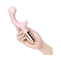 Le Wand XO Rechargeable Wave Silicone Dual Stimulation Vibrator Rose Gold