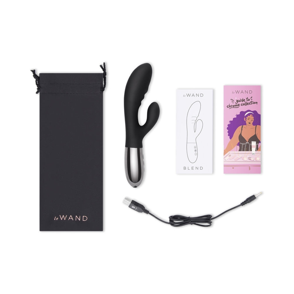 Le Wand Blend Rechargeable Double-Motor Silicone Rabbit Vibrator Black