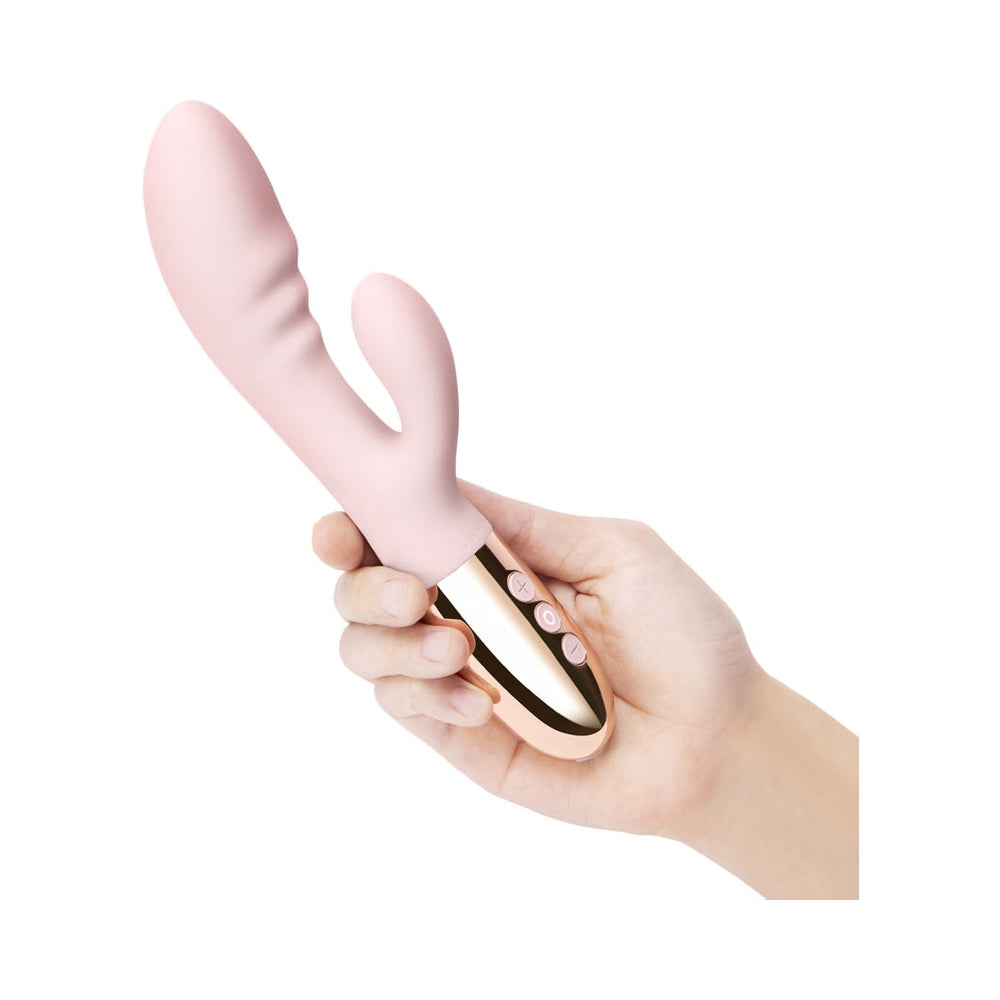 Le Wand Blend Rechargeable Double-Motor Silicone Rabbit Vibrator Rose Gold