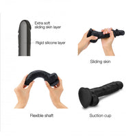 Strap-On-Me Realistic Collection Sliding Skin Dual-Density Silicone Dildo Black L