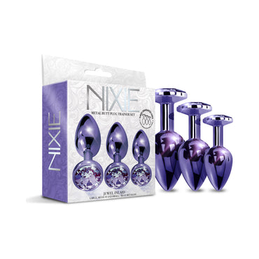 Nixie Metal Butt Plug†Trainer†Set 3-Piece Purple Metallic