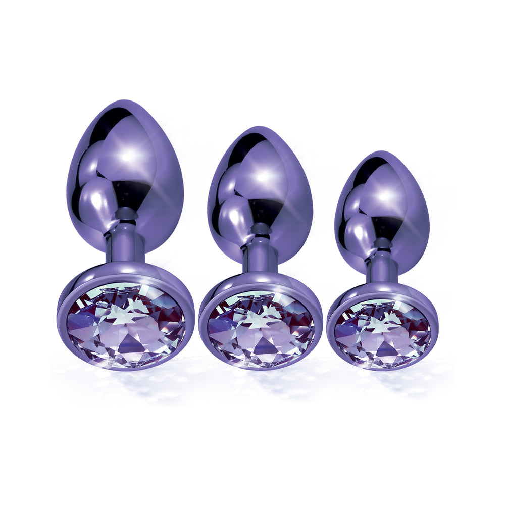 Nixie Metal Butt Plug†Trainer†Set 3-Piece Purple Metallic