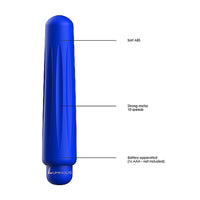 Luminous Delia 10-Speed Bullet Vibrator With Silicone Sleeve Royal Blue