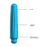 Luminous Delia 10-Speed Bullet Vibrator With Silicone Sleeve Turquoise