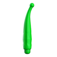 Luminous Lyra 10-Speed Bullet Vibrator With Silicone Pinpoint Sleeve Green