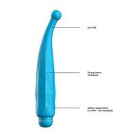 Luminous Lyra 10-Speed Bullet Vibrator With Silicone Pinpoint Sleeve Turquoise