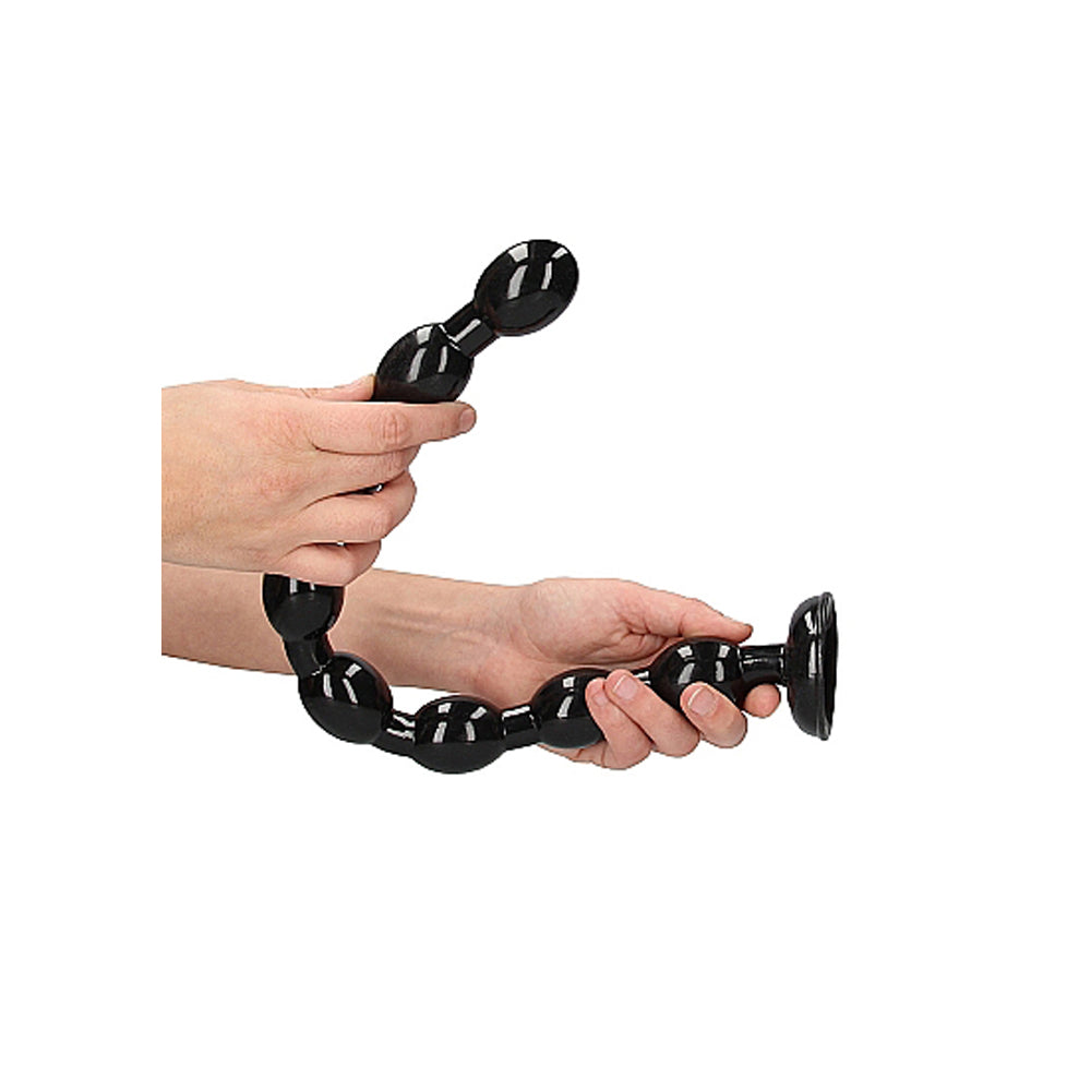 Ouch! Ass 19.5 in. Beaded Snake Dildo Black