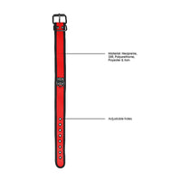 Ouch! Puppy Play Neoprene Collar With Leash Red/Black