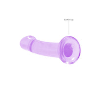 RealRock Crystal Clear Non-Realistic 7 in. Dildo With Suction Cup Purple