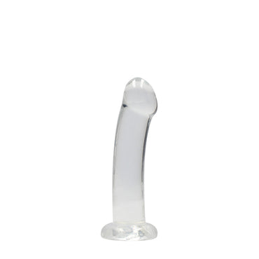 RealRock Crystal Clear Non-Realistic 7 in. Dildo With Suction Cup Clear