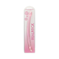 RealRock Crystal Clear Non-Realistic 17 in. Double Dildo Pink