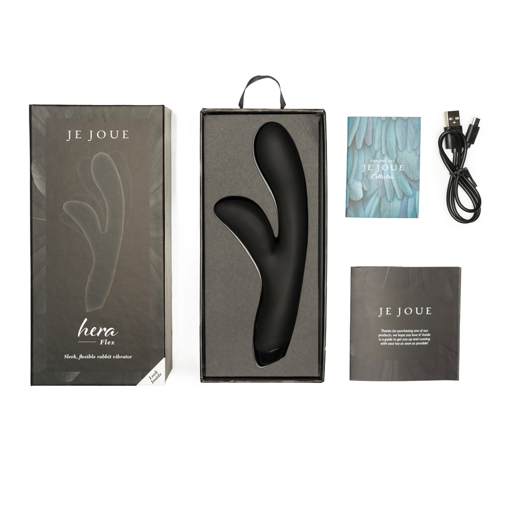 Je Joue Hera Flex Rechargeable Flexible Silicone Rabbit Vibrator Black